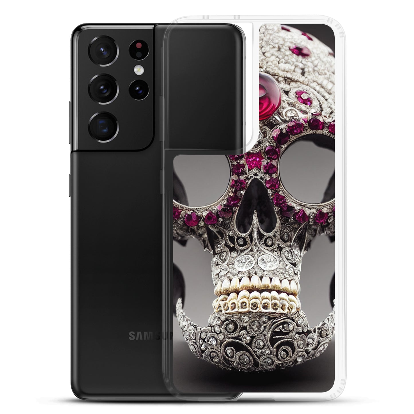 Samsung Case - Diamond Encrusted Skull