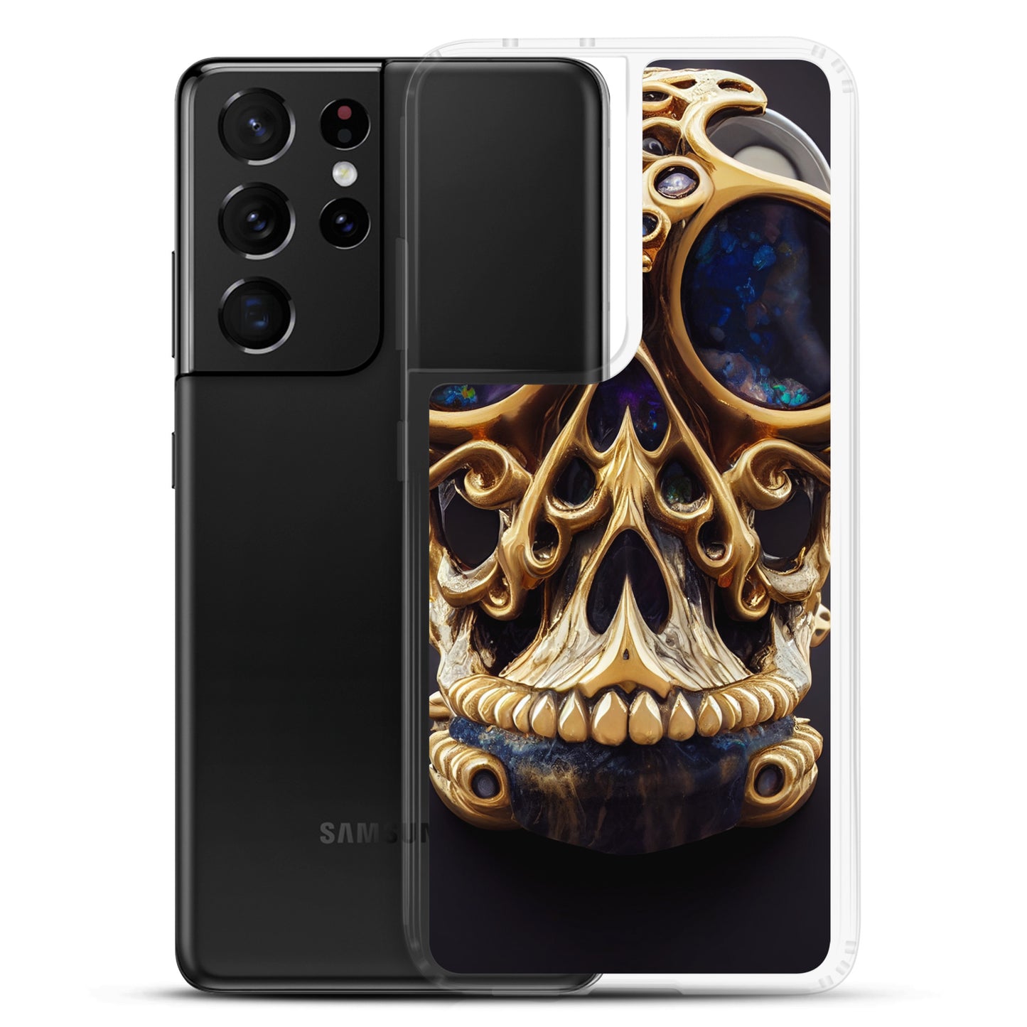 Samsung Case - Agate and Golden Skull