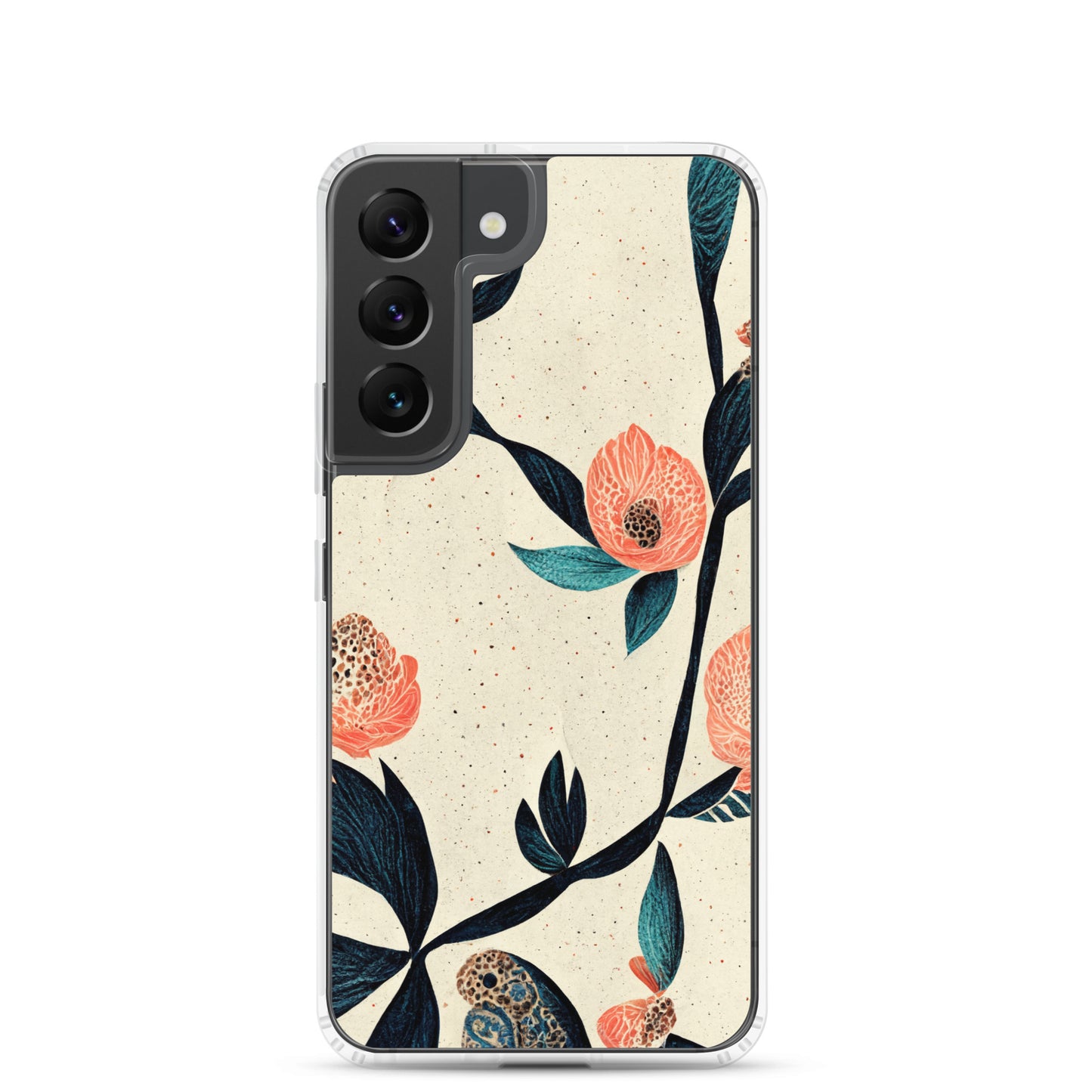 Samsung Case - Paisley Flowers on Speckled Ivory