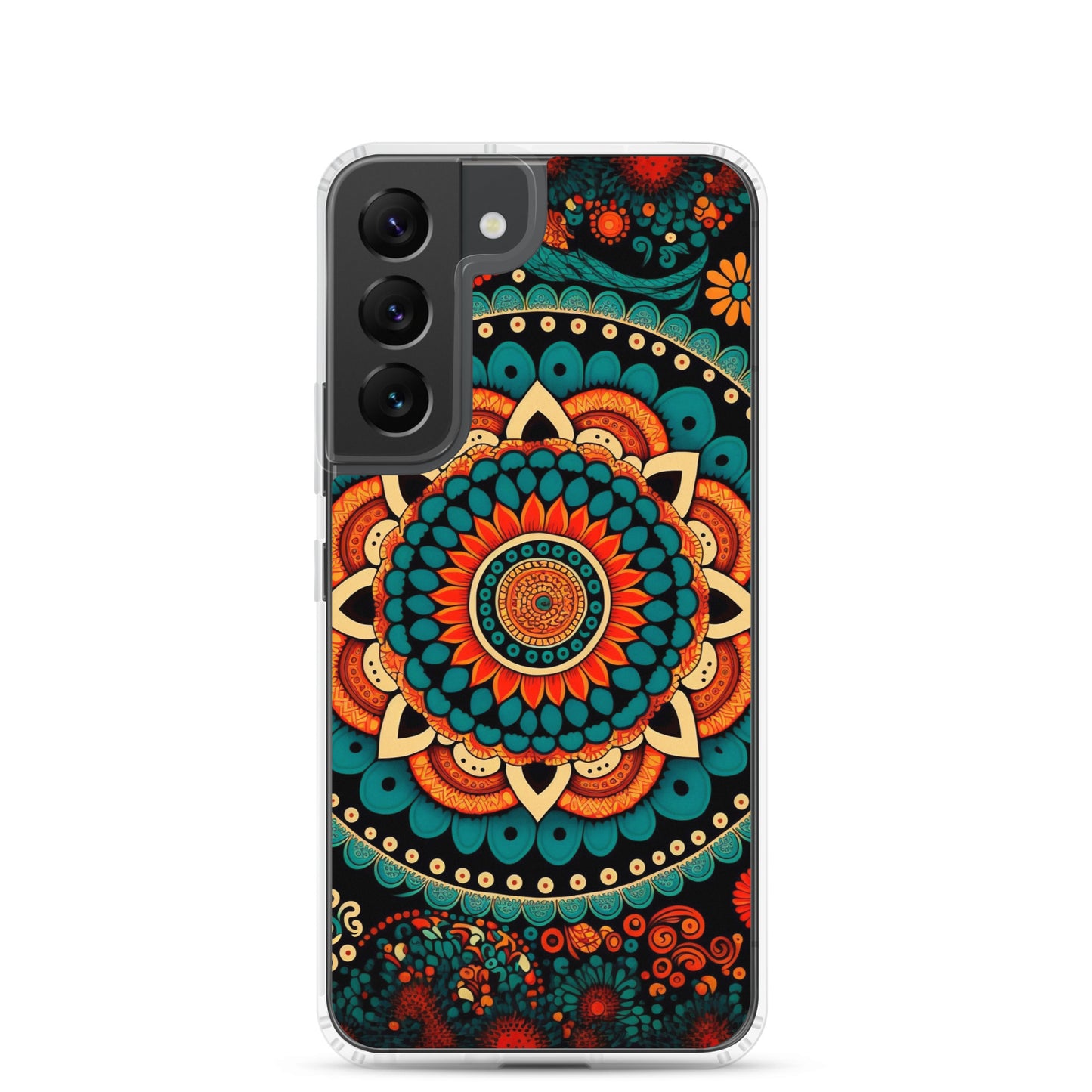 Samsung Case - Orange and Turquoise Mandala