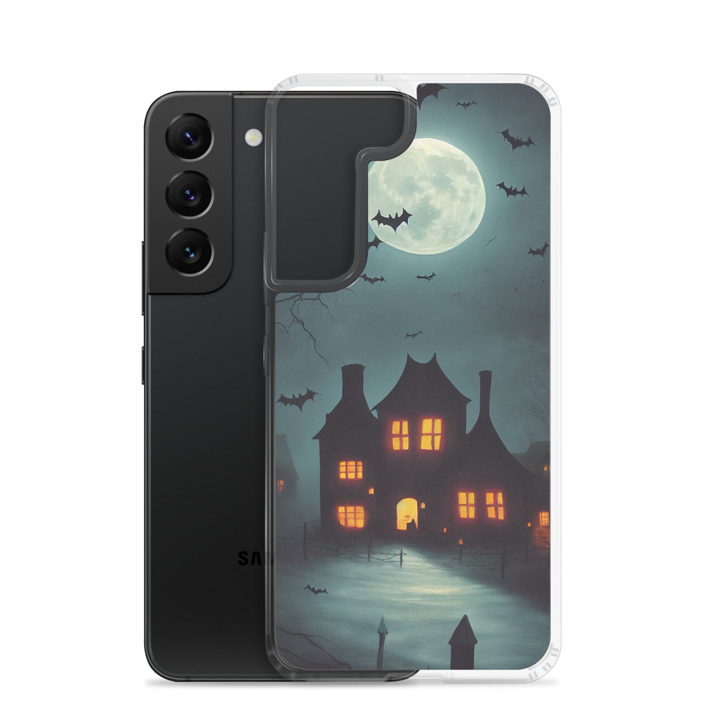 Samsung Case - Halloween Spooky House Under the Moon