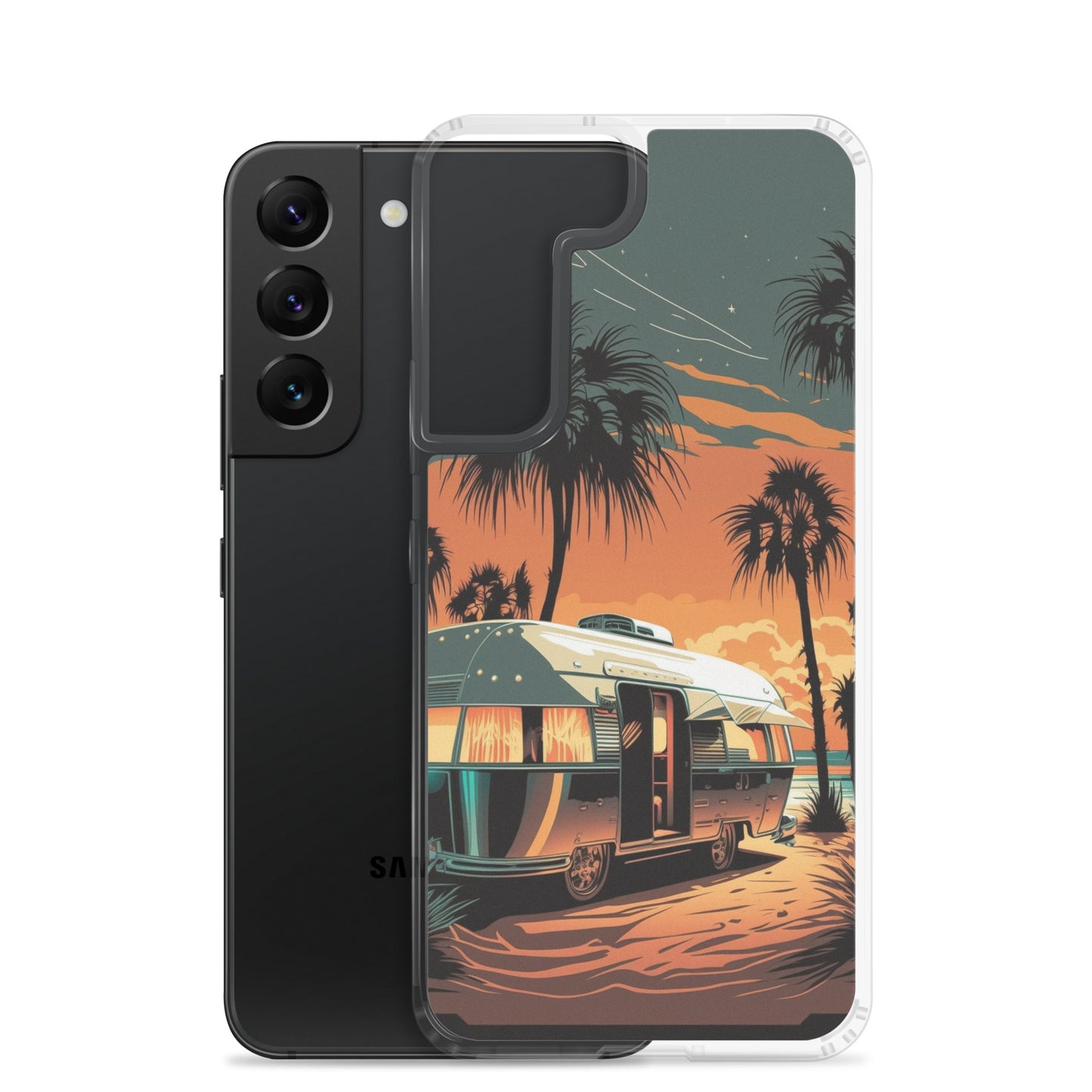 Samsung Case - Silver Beach Camper