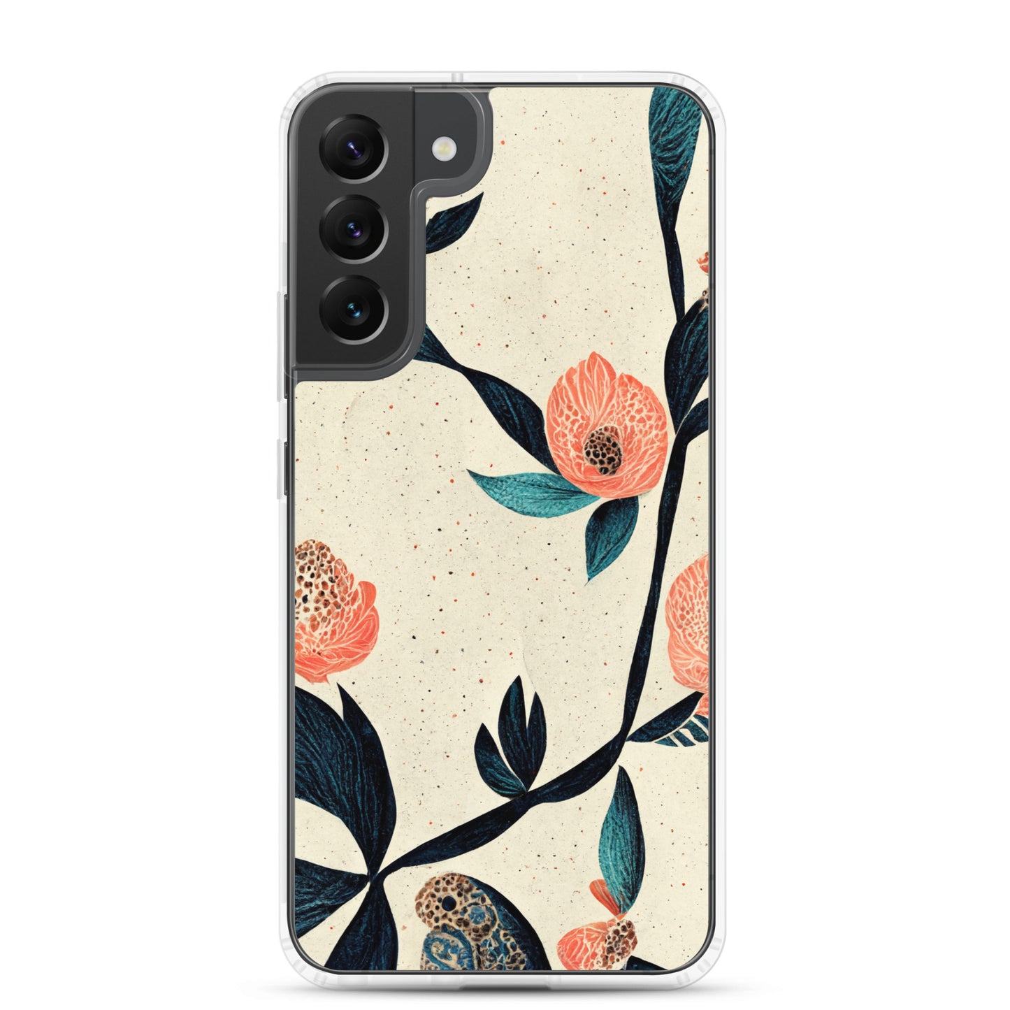 Samsung Case - Paisley Flowers on Speckled Ivory