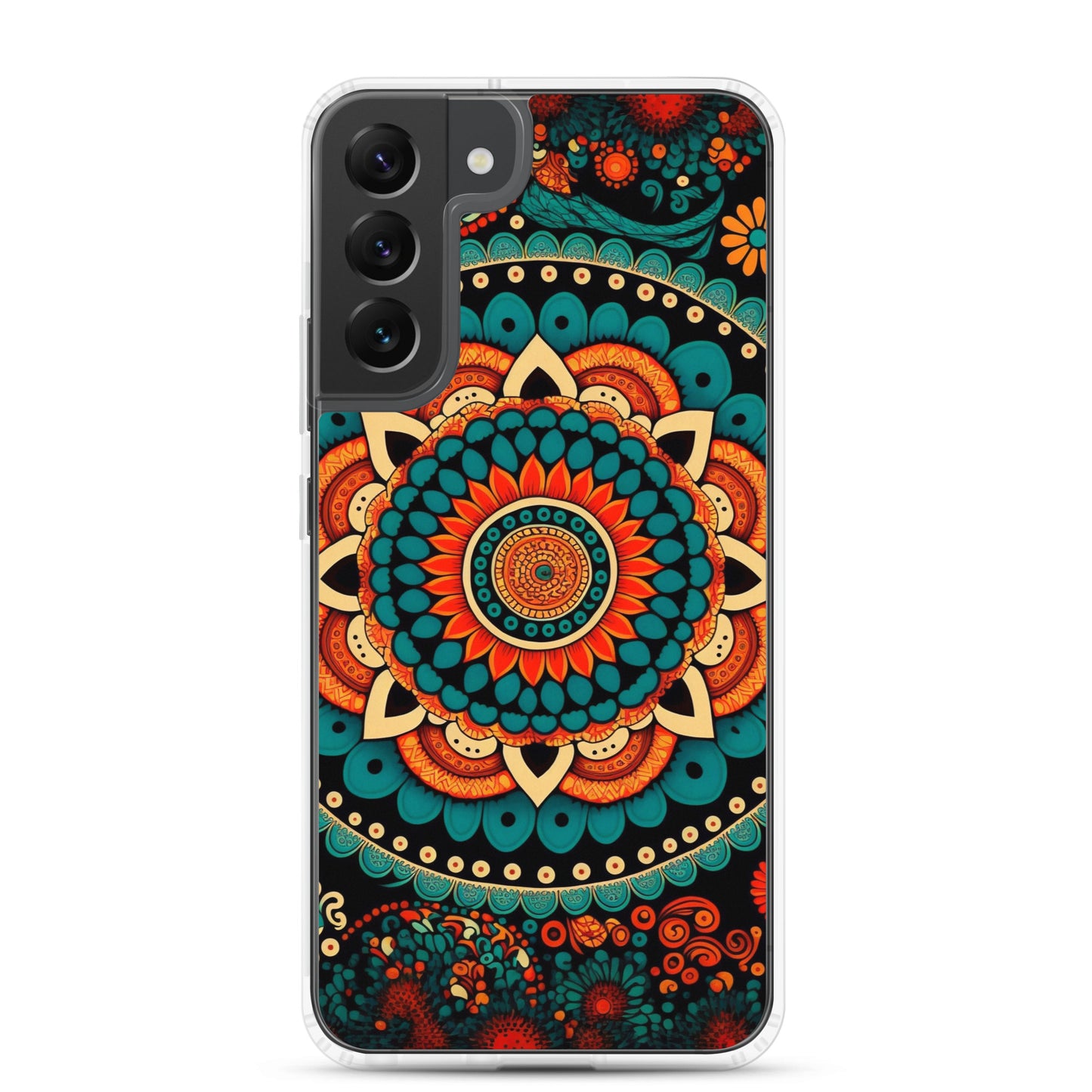 Samsung Case - Orange and Turquoise Mandala