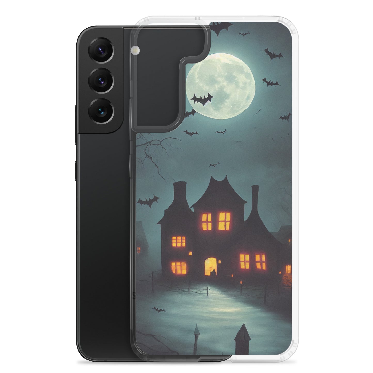 Samsung Case - Halloween Spooky House Under the Moon