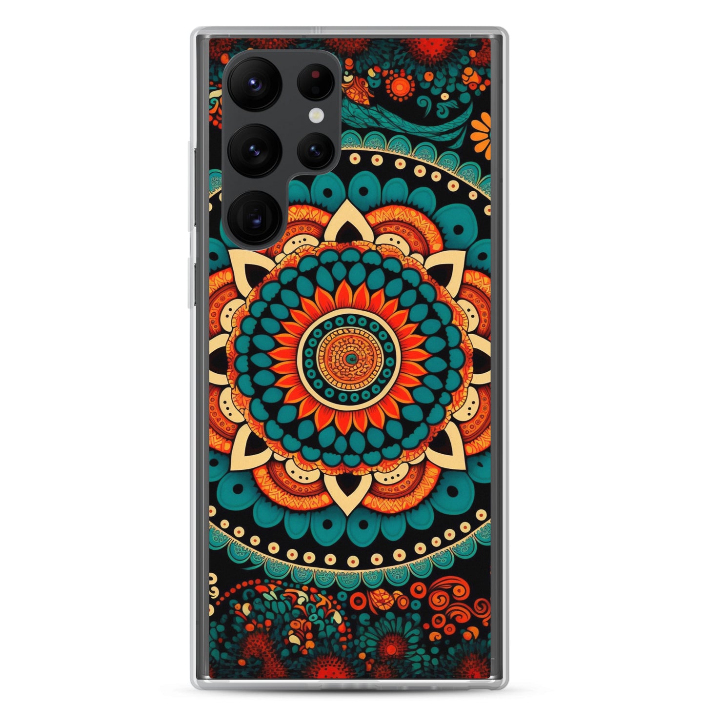 Samsung Case - Orange and Turquoise Mandala