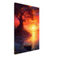 Canvas Wall Art - Solitary Sunset Serenade