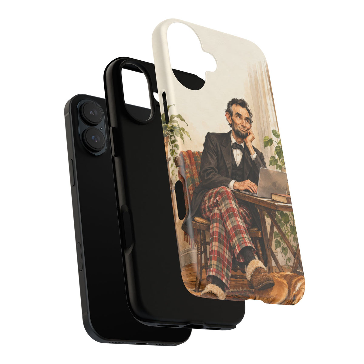Abe from Home iPhone Tough Case | lincoln work from home