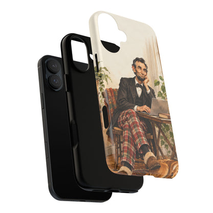Abe from Home iPhone Tough Case | lincoln work from home