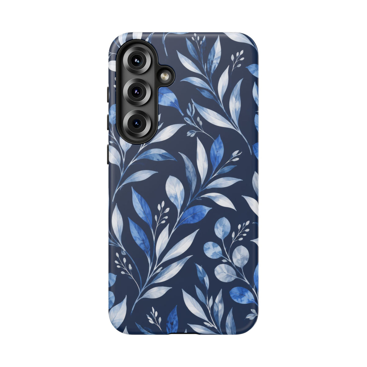 Blue Hour Botanical Samsung Galaxy Tough Case | Blue Botanical Leaf Pattern