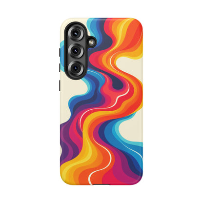 Chromatic Current Samsung Galaxy Tough Case | retro waves