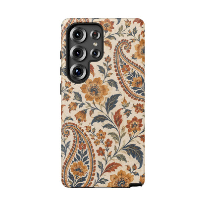 Saffron Heirloom Samsung Galaxy Tough Case | Floral Paisley on Ivory