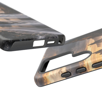 Black Sand and Silver Samsung Galaxy Tough Case | black sand beach