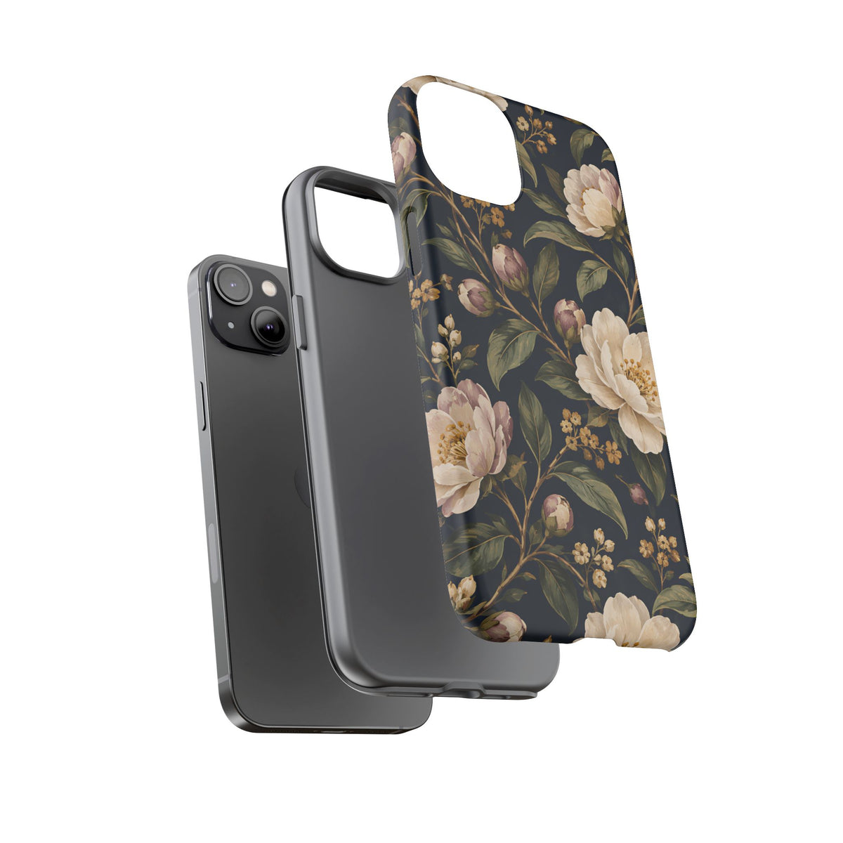 Dark Floral iPhone Tough Case | Midnight Camellia