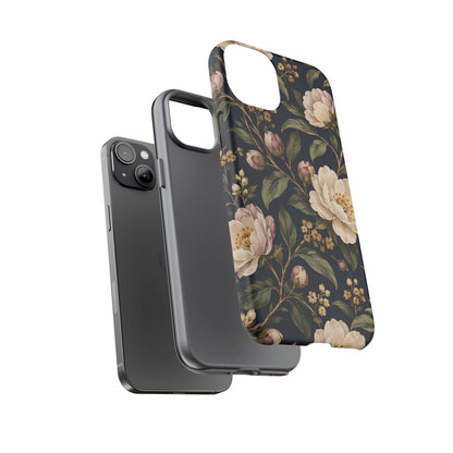 Dark Floral iPhone Tough Case | Midnight Camellia