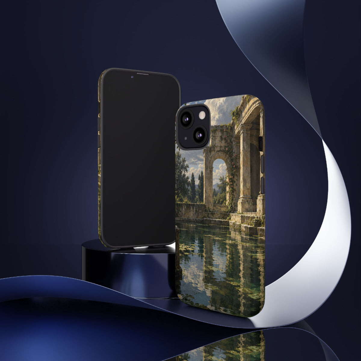 The Flooded Court iPhone Tough Case | Ancient Garden Landscape