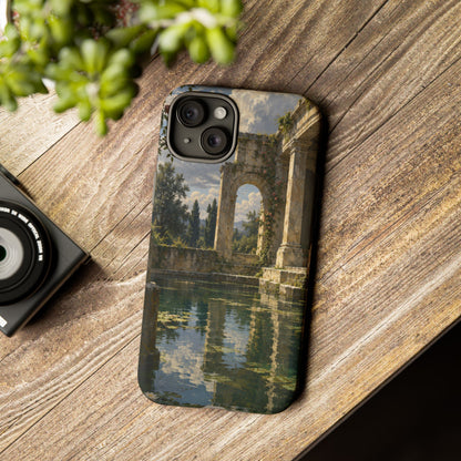 The Flooded Court iPhone Tough Case | Ancient Garden Landscape