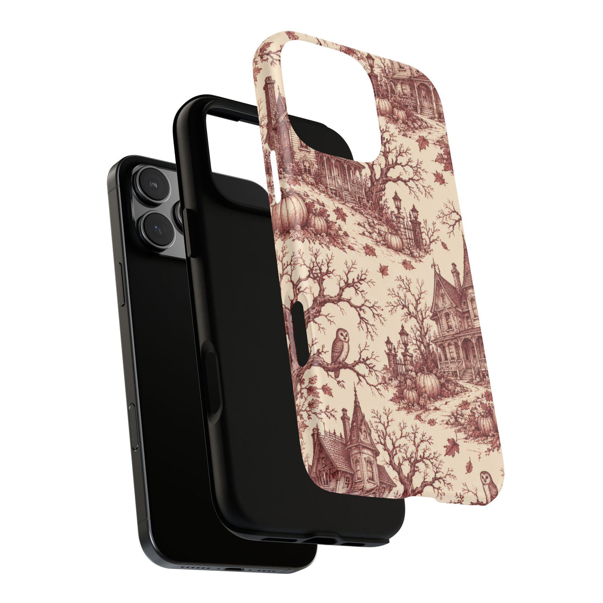 Haunted Estate Toile iPhone Tough Case | halloween toile