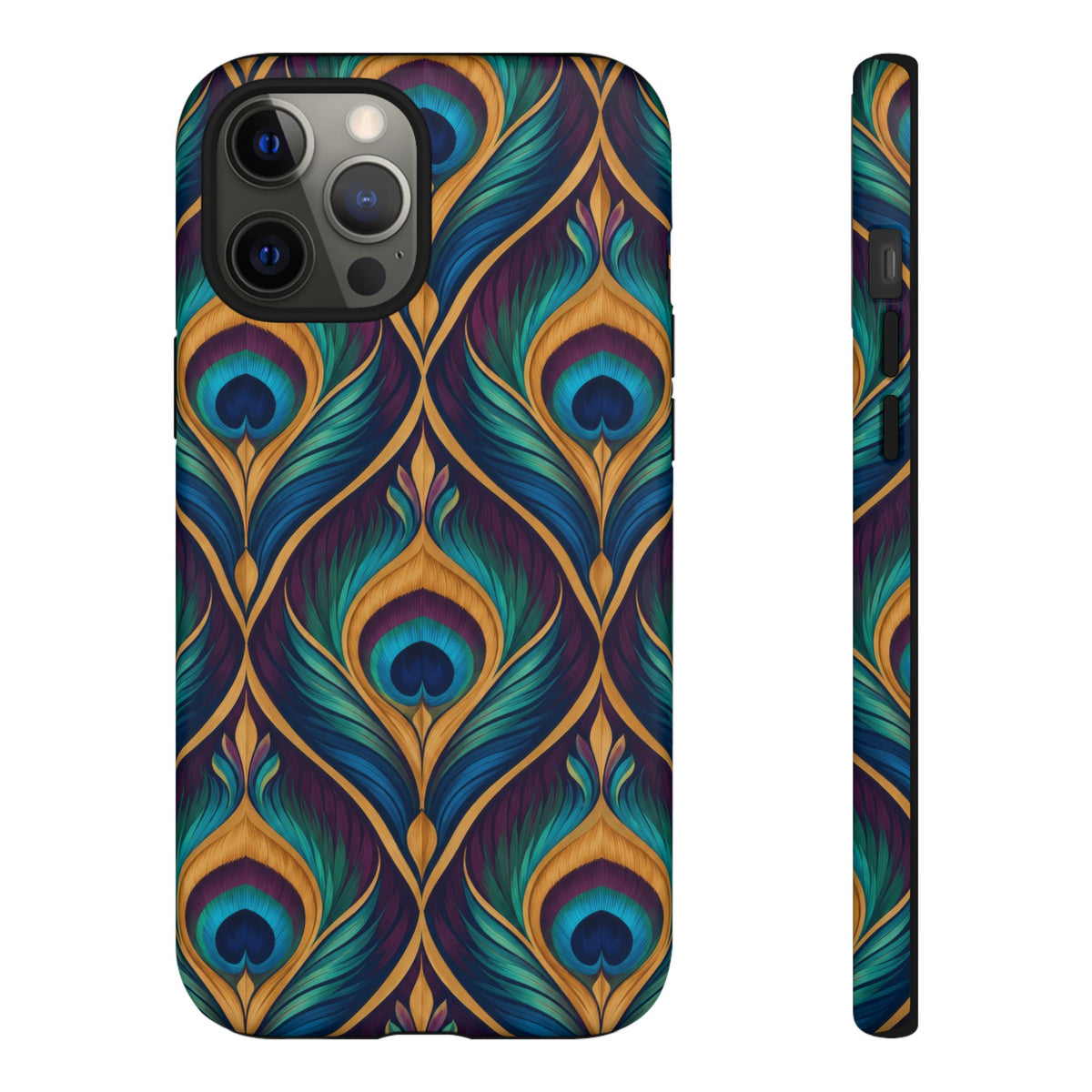 Peacock Nocturne iPhone Tough Case | art deco