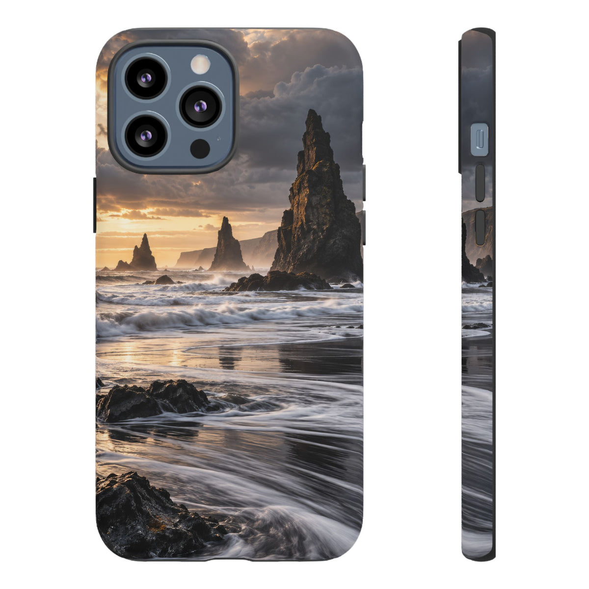 Black Sand and Silver iPhone Tough Case | black sand beach