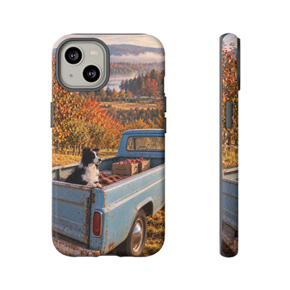 Blue Truck October iPhone Tough Case | border collie