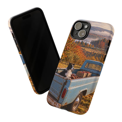 Blue Truck October iPhone Tough Case | border collie