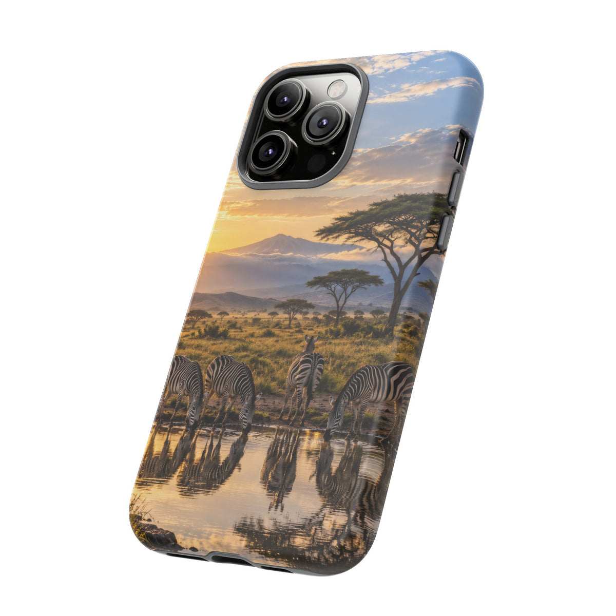 Zebra Water Mirror iPhone Tough Case | zebra safari