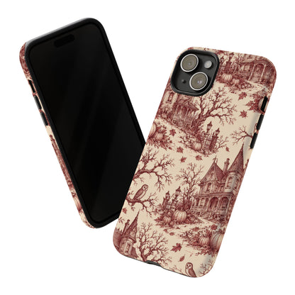 Haunted Estate Toile iPhone Tough Case | halloween toile