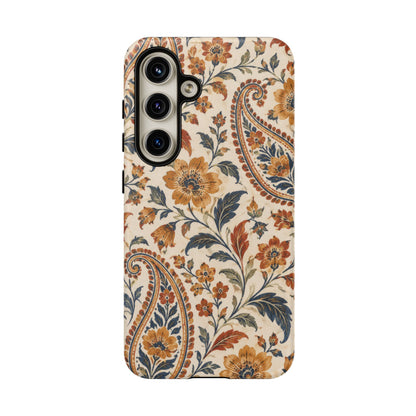 Saffron Heirloom Samsung Galaxy Tough Case | Floral Paisley on Ivory