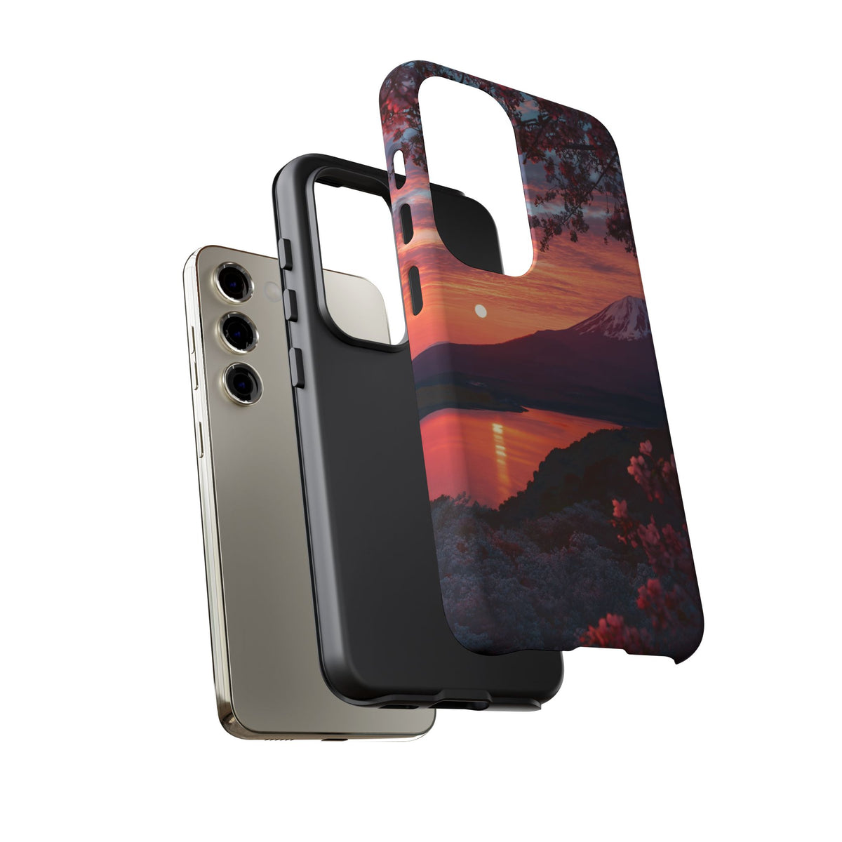 Fuji Moonlit Sakura Samsung Galaxy Tough Phone Case