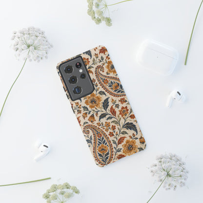 Saffron Heirloom Samsung Galaxy Tough Case | Floral Paisley on Ivory