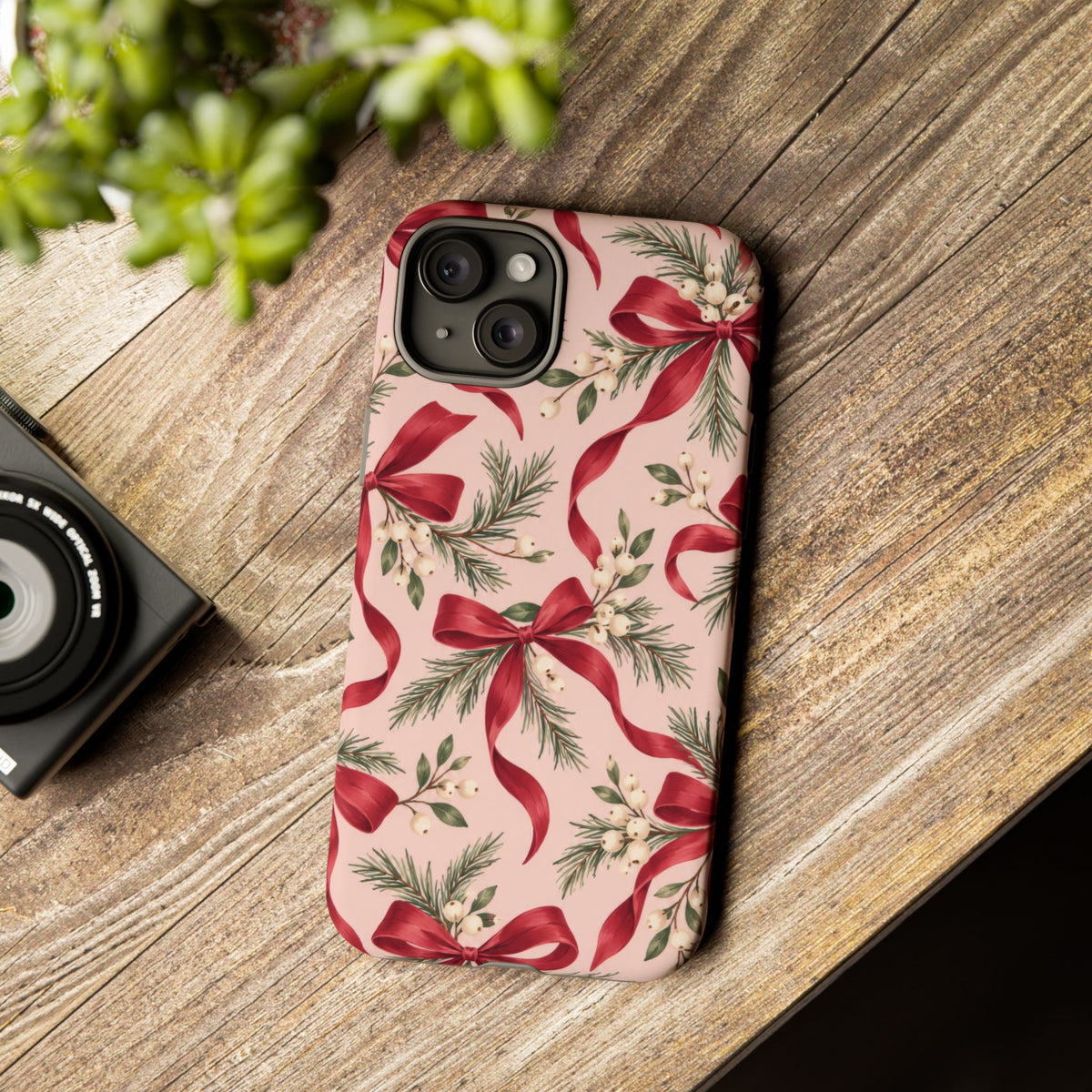 Ribbon Season iPhone Tough Case | christmas bows