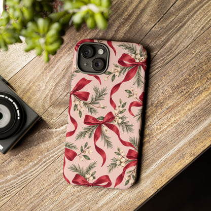 Ribbon Season iPhone Tough Case | christmas bows