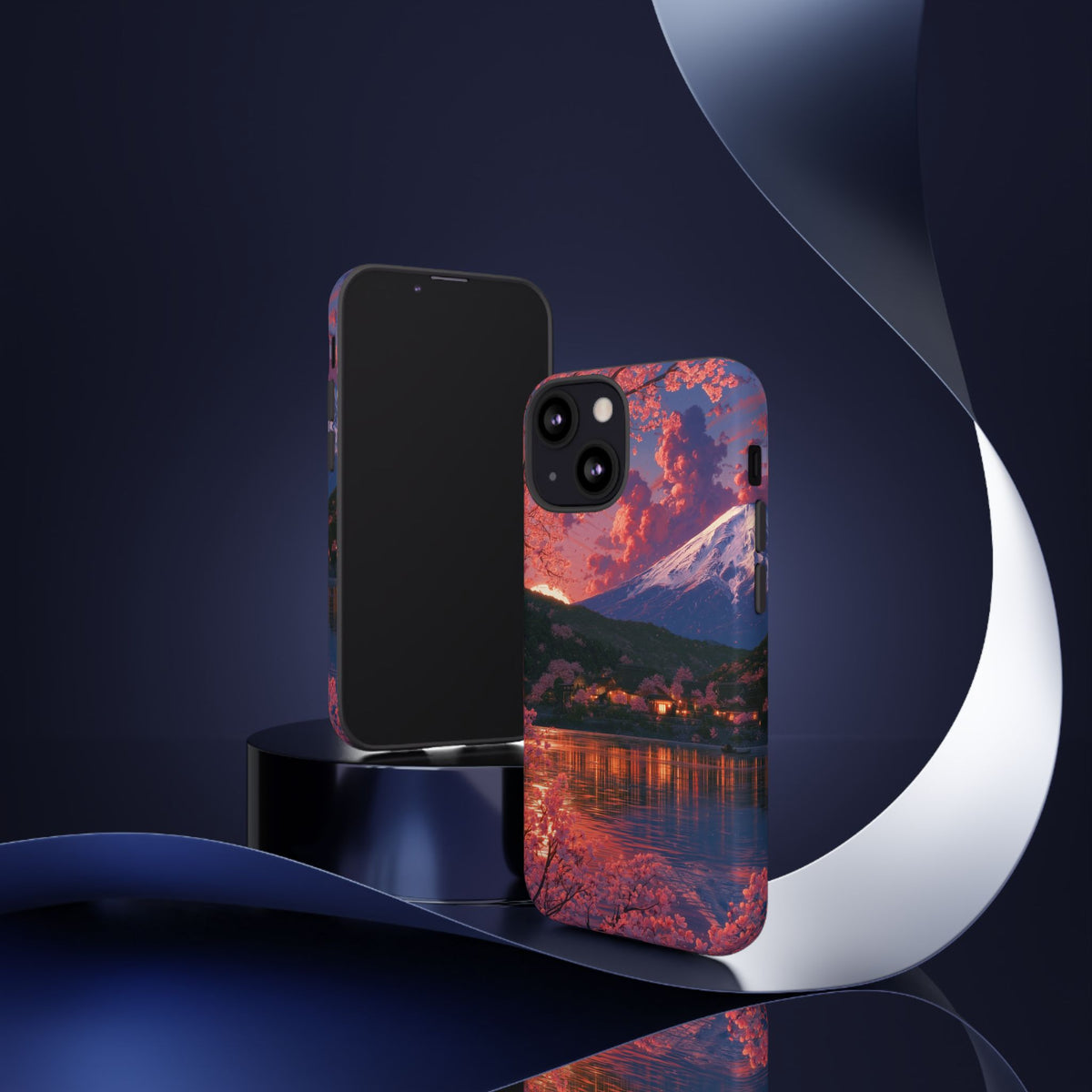 Sakura Lakeside Village iPhone Tough Phone Case