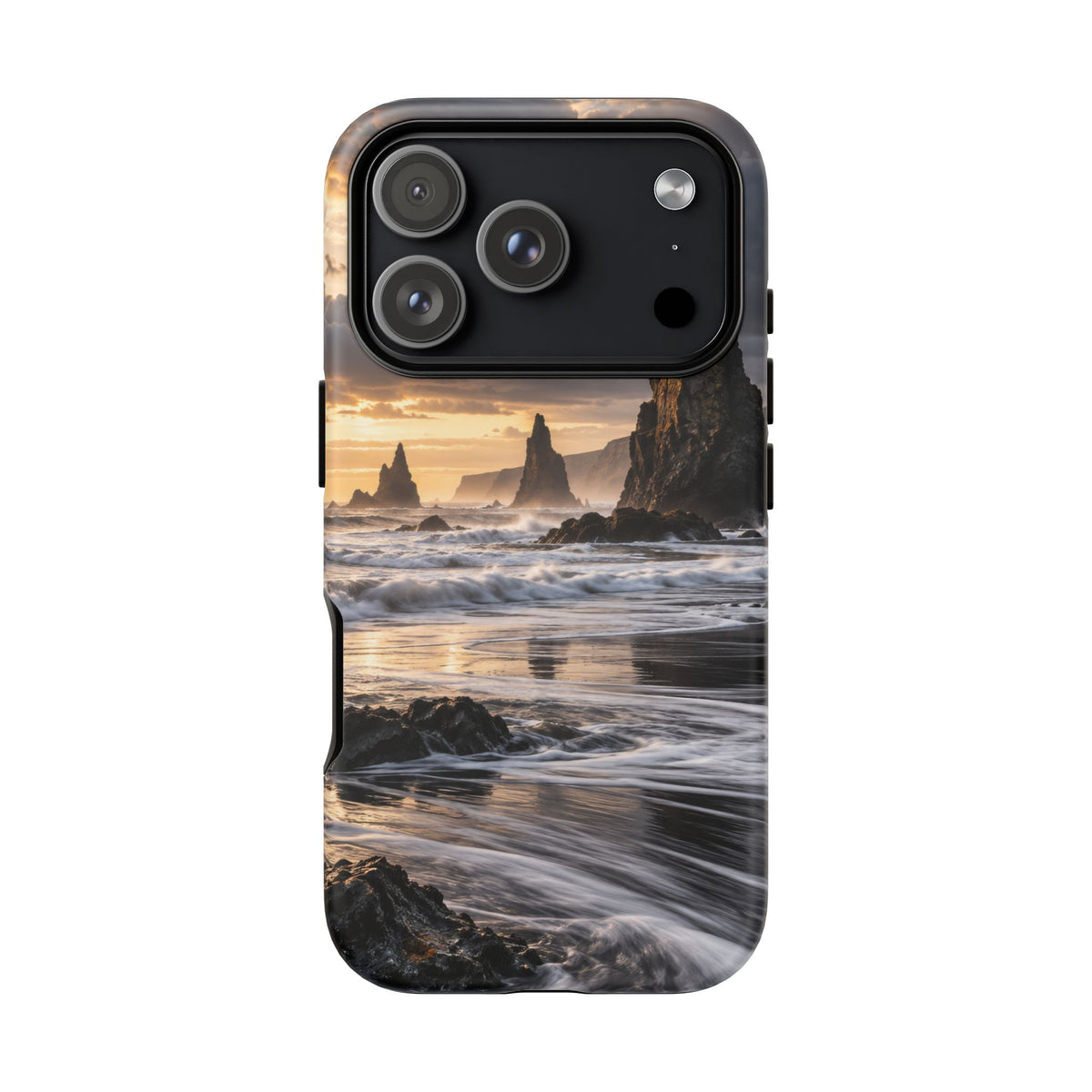 Black Sand and Silver iPhone Tough Case | black sand beach