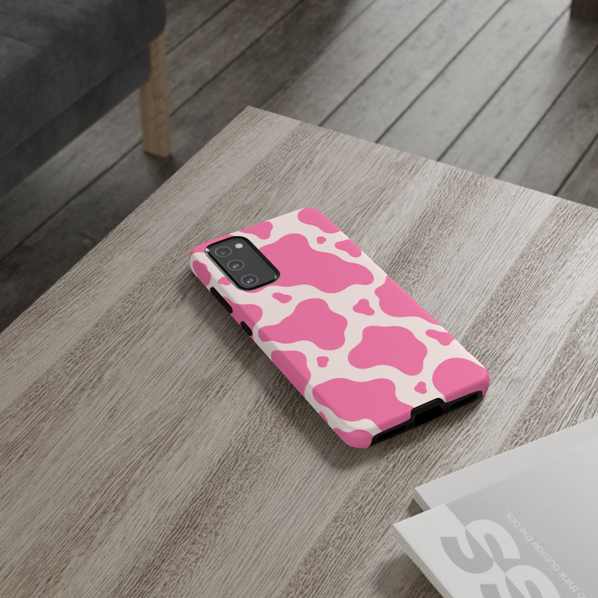 Strawberry Milk Samsung Galaxy Tough Case | Pink Cow Print