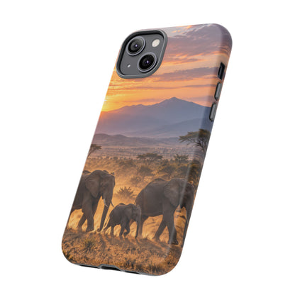 Elephants at First Light iPhone Tough Case | african elephants