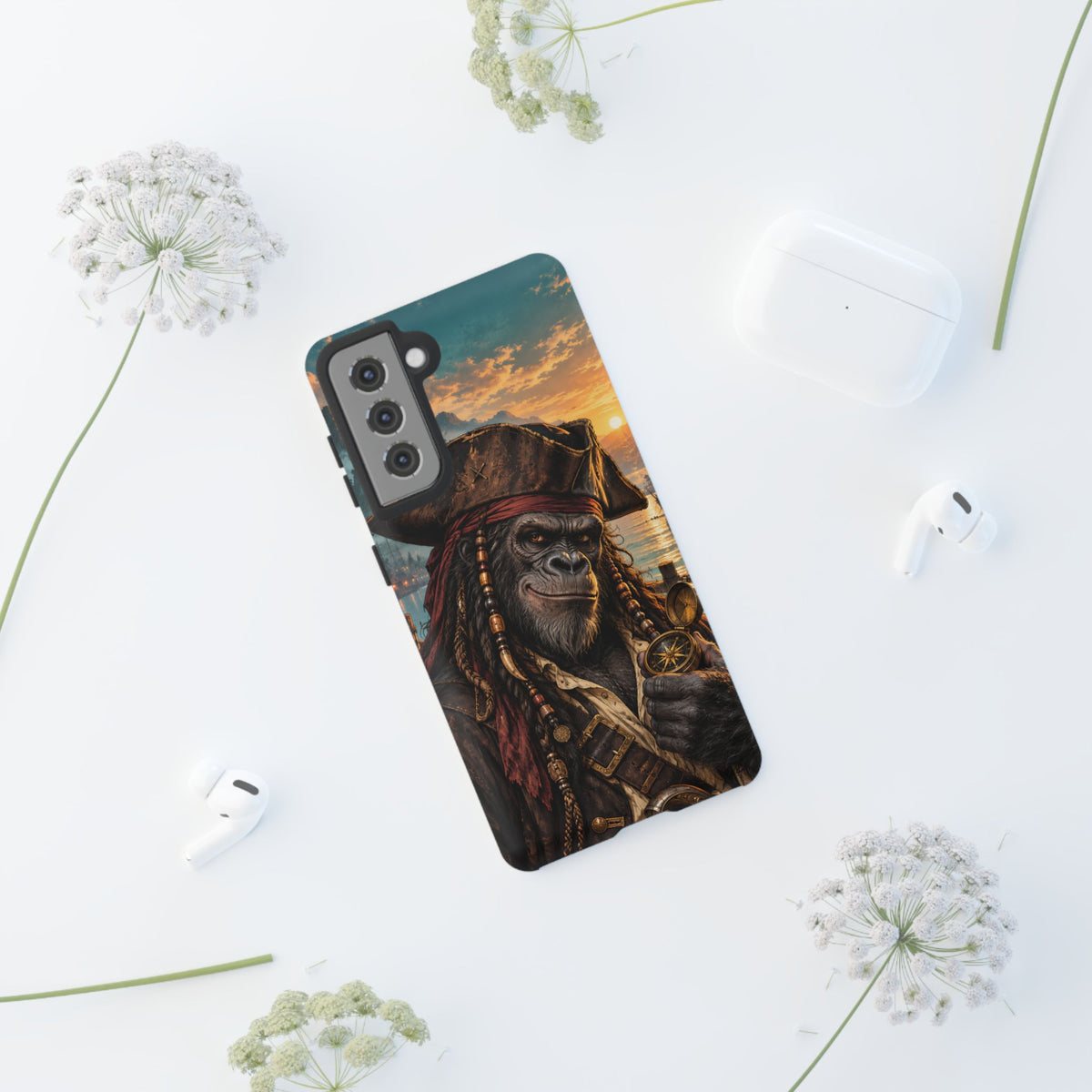 Pirate Gorilla Samsung Galaxy Tough Case | Captain Silverback