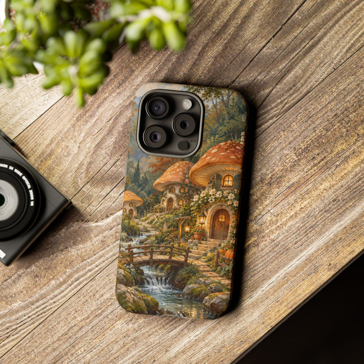 Honeycap Village iPhone Tough Case | Mushroom Village