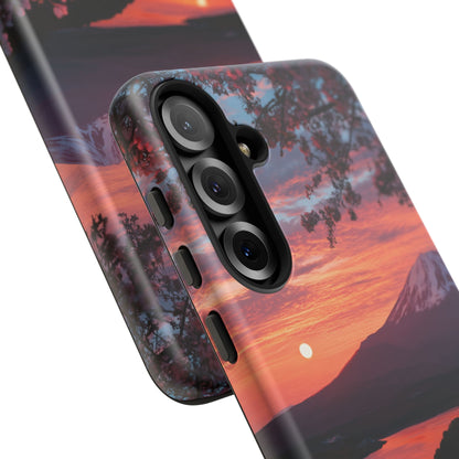 Fuji Moonlit Sakura Samsung Galaxy Tough Phone Case