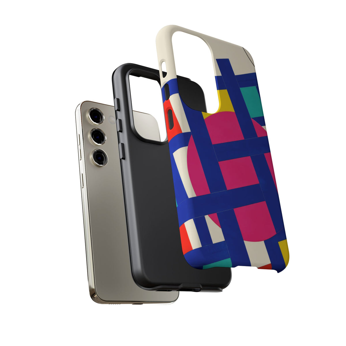 Chromatic Mischief Samsung Galaxy Tough Case | Geometric Color Block Art
