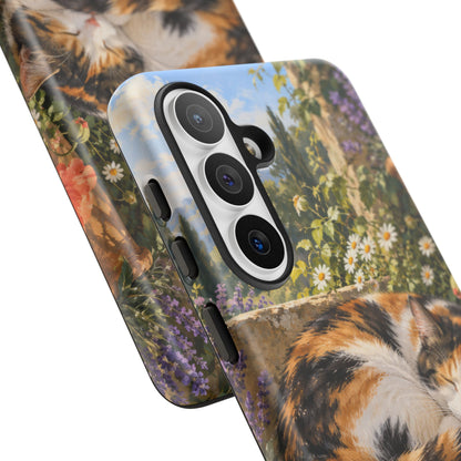 Garden Nap Samsung Galaxy Tough Case | calico cat