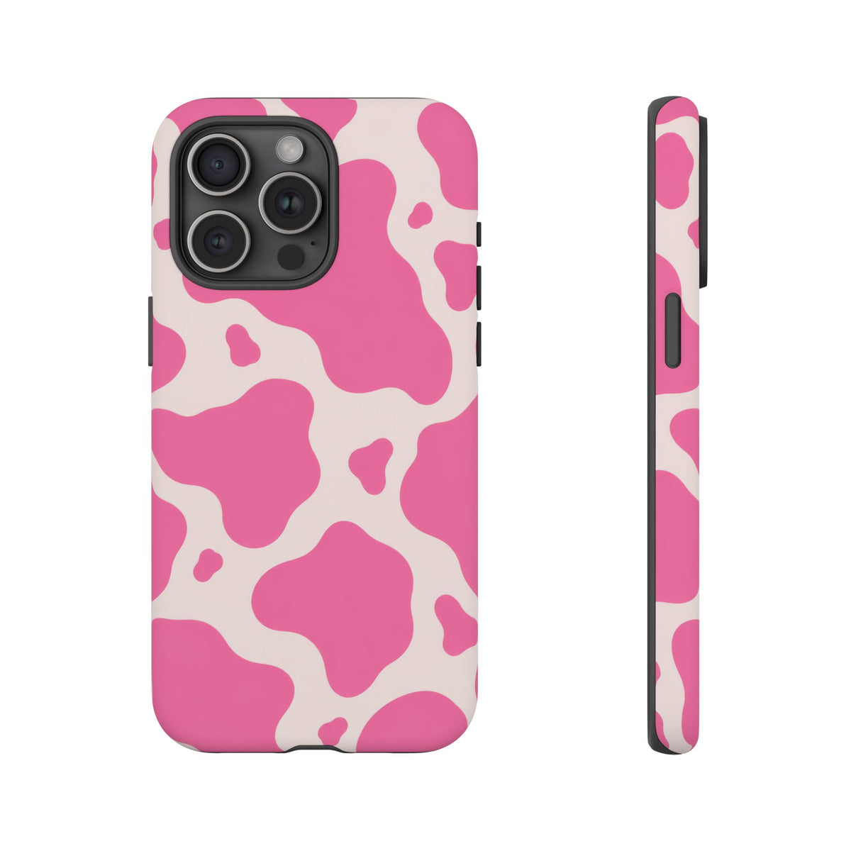 Strawberry Milk iPhone Tough Case | Pink Cow Print