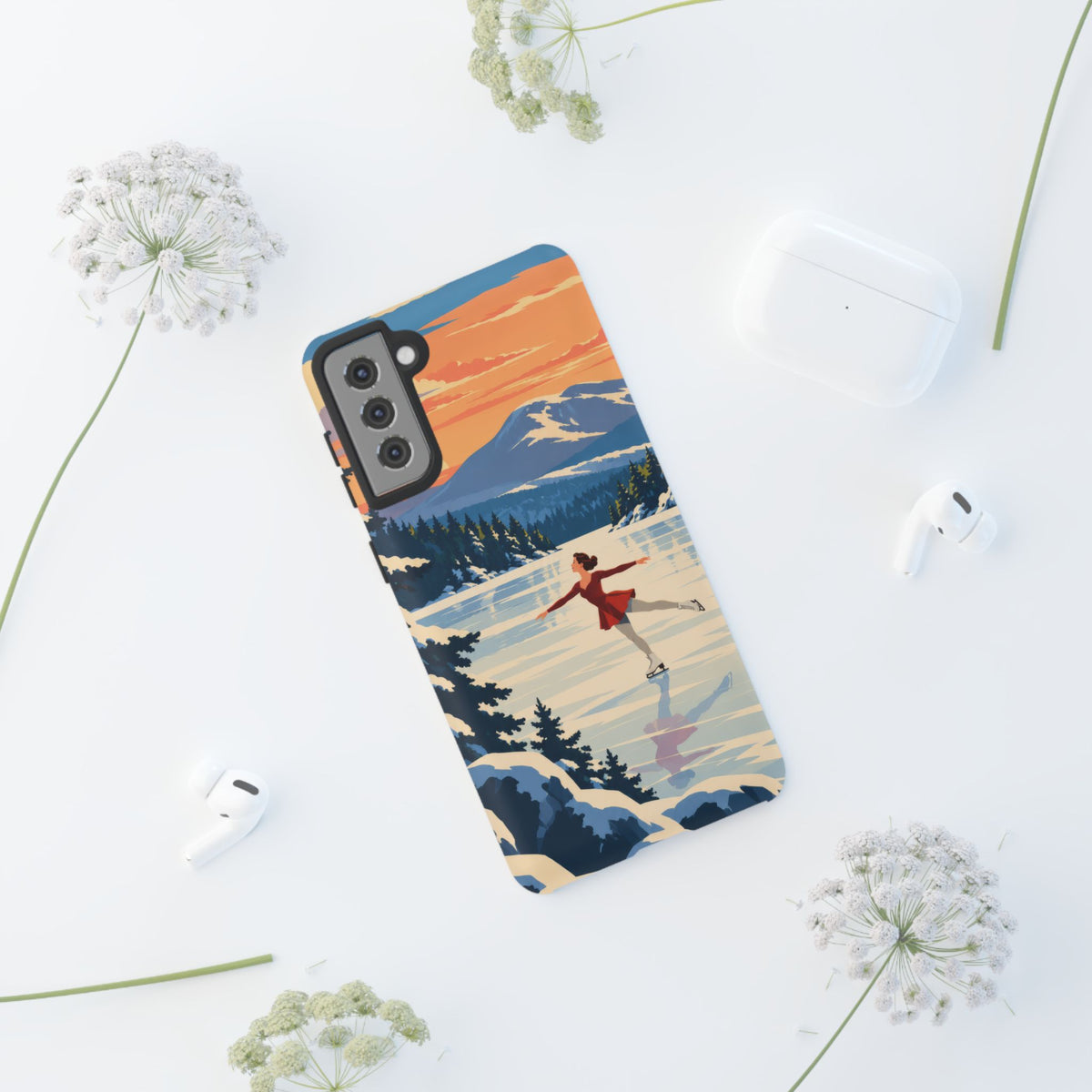 Lake Placid Skater — Winter Glide Samsung Galaxy Tough Case