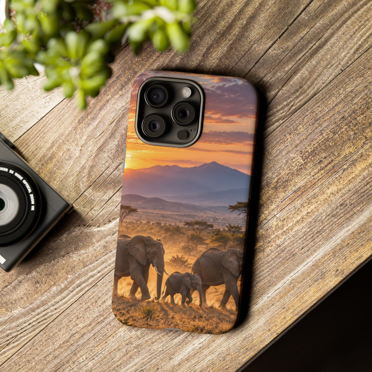 Elephants at First Light iPhone Tough Case | african elephants