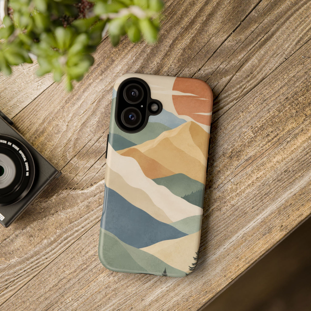 Sage Summit iPhone Tough Case | abstract mountains