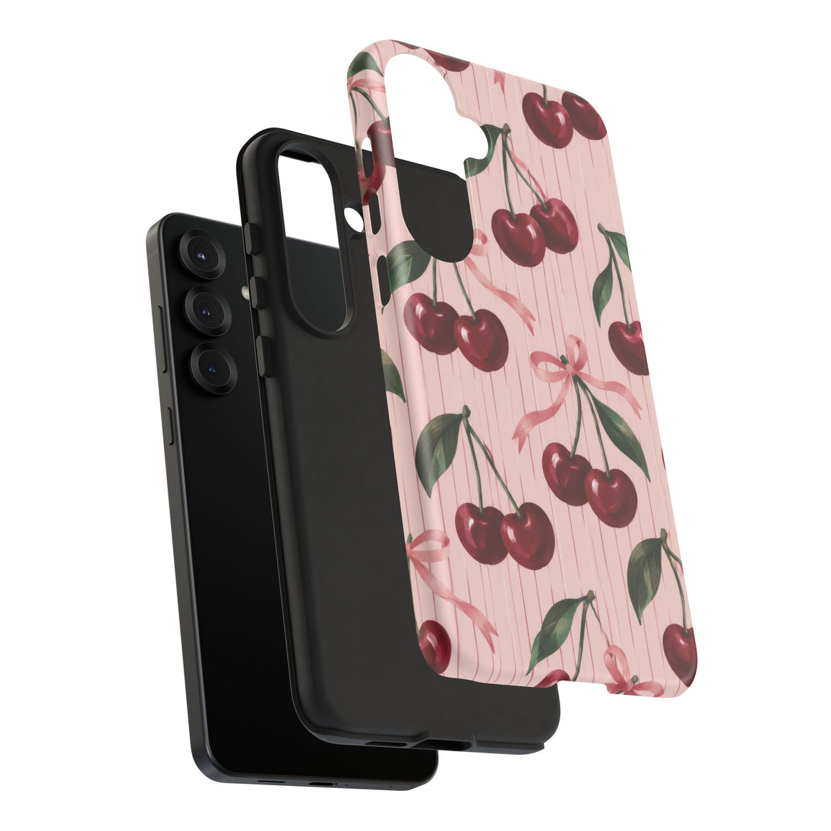 Cherry Ribbon Samsung Galaxy Tough Case | cherry print