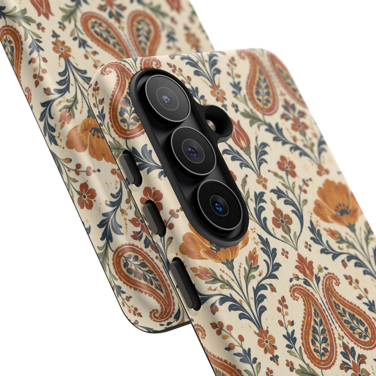 Terracotta Arabesque Samsung Galaxy Tough Case | Terracotta Floral Paisley