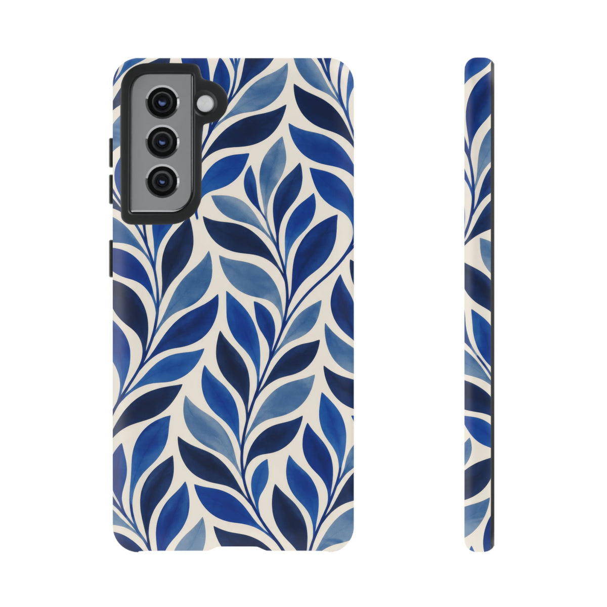 Cobalt Current Samsung Galaxy Tough Case | Cobalt Blue Leaf Pattern