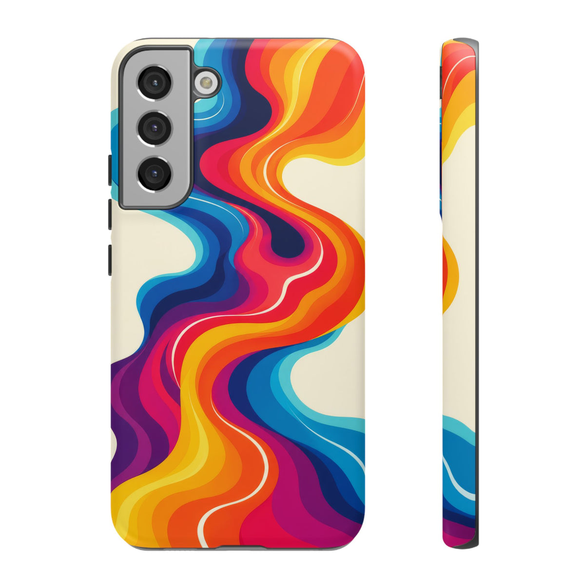 Chromatic Current Samsung Galaxy Tough Case | retro waves
